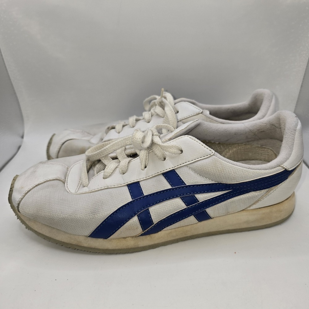Vintage ASICS Onitsuka Tiger White Blue Cheerleader Shoes Size 9 Sneakers